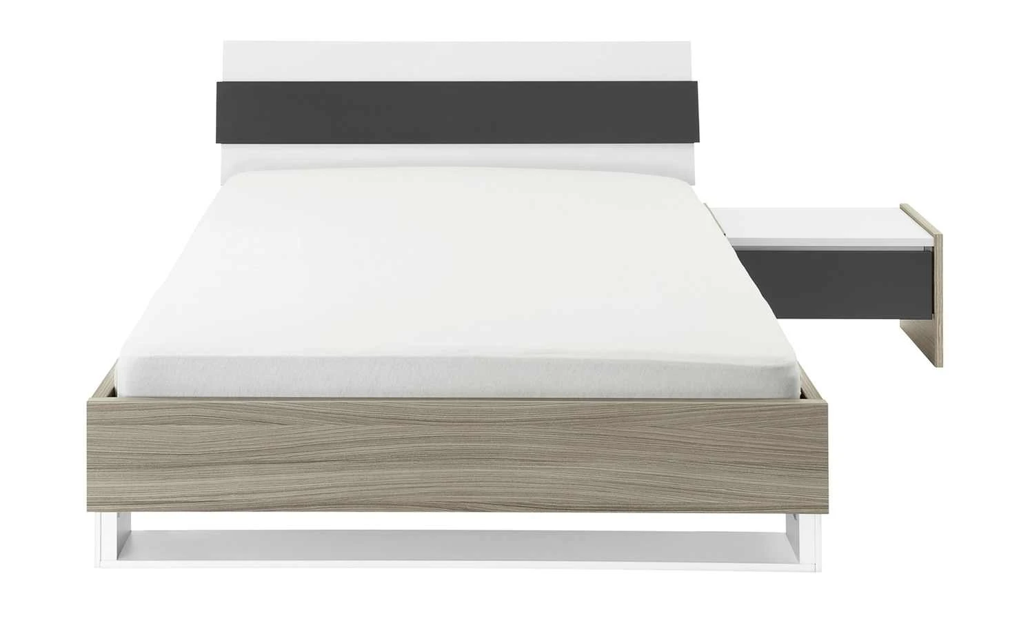 Bettgestell Holly | Treibholz (Nachbildung) / Weiß / Anthrazit 120 cm 6 Bettgestell Holly | Treibholz (Nachbildung) / Weiß / Anthrazit 120 cm – Bild 4