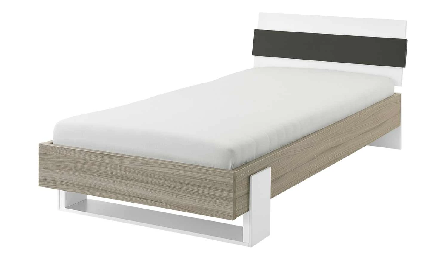 Bettgestell Holly | Treibholz (Nachbildung) / Weiß / Anthrazit 90 cm 4 Bettgestell Holly | Treibholz (Nachbildung) / Weiß / Anthrazit 90 cm – Bild 2