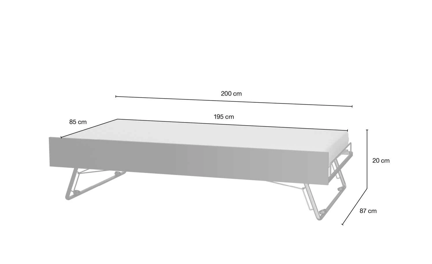 VOX Unterbettgestell Young Users | Schwarz 19 VOX Unterbettgestell Young Users | Schwarz – Bild 17