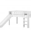 FLEXA Halbhohes Bett mit Rutsche Flexa White | Weiß Senkrechte Leiter -Kindermöbel Verkaufsladen 11114282 4 202111252244