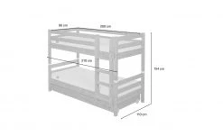 FLEXA Etagenbett mit 2 Schubladen Flexa Classic | Kiefer Weiß -Kindermöbel Verkaufsladen 11114731 3 202111252244
