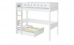 FLEXA Hochbett mit senkrechter Leiter Flexa White | Weiß -Kindermöbel Verkaufsladen 11115265 12 202003052237