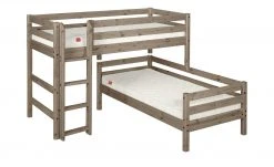 FLEXA Mittelhohes Kombibett Flexa Classic | Kiefer Terra senkrechte Leiter -Kindermöbel Verkaufsladen 11115343 14 202006251019