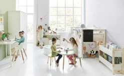 FLEXA Halbhohes Bett Flexa | Kiefer Weiß Schrägleiter 90x200 cm