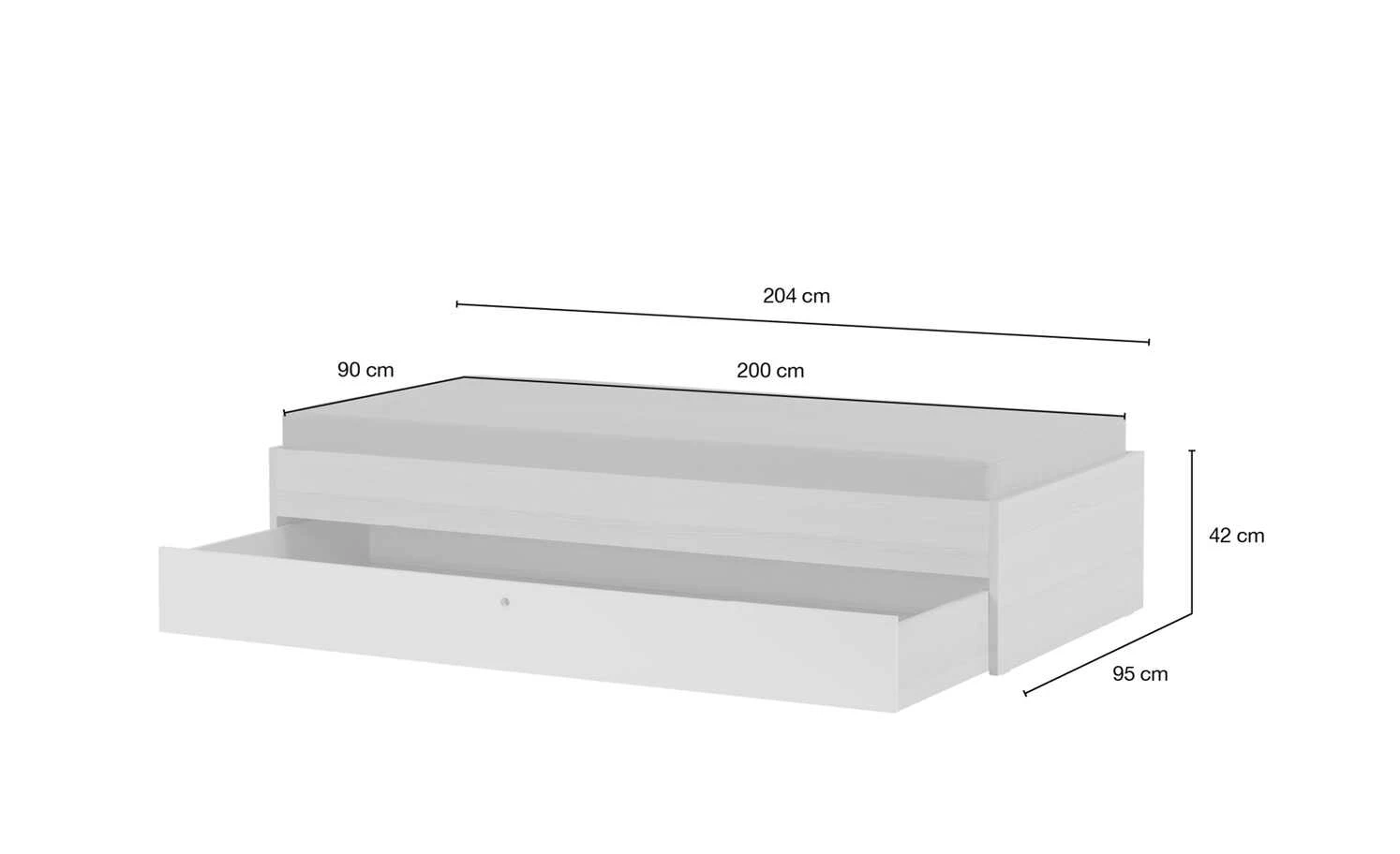 VOX Bettgestell mit Bettkasten Spot | Akazie (Nachbildung) / Weiß 8 VOX Bettgestell mit Bettkasten Spot | Akazie (Nachbildung) / Weiß – Bild 6