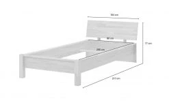 Bettgestell Oslo Classic | 200 cm Kernbuche / Kernbuche (Nachbildung) 90 cm -Kindermöbel Verkaufsladen 11115800 10 202111252244