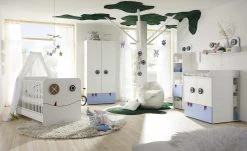 now! by hülsta minimo Kommode Minimo | Ausführung 2 (2 Türen, 1 Schub) 90,2|cm Weiß / Hellblau