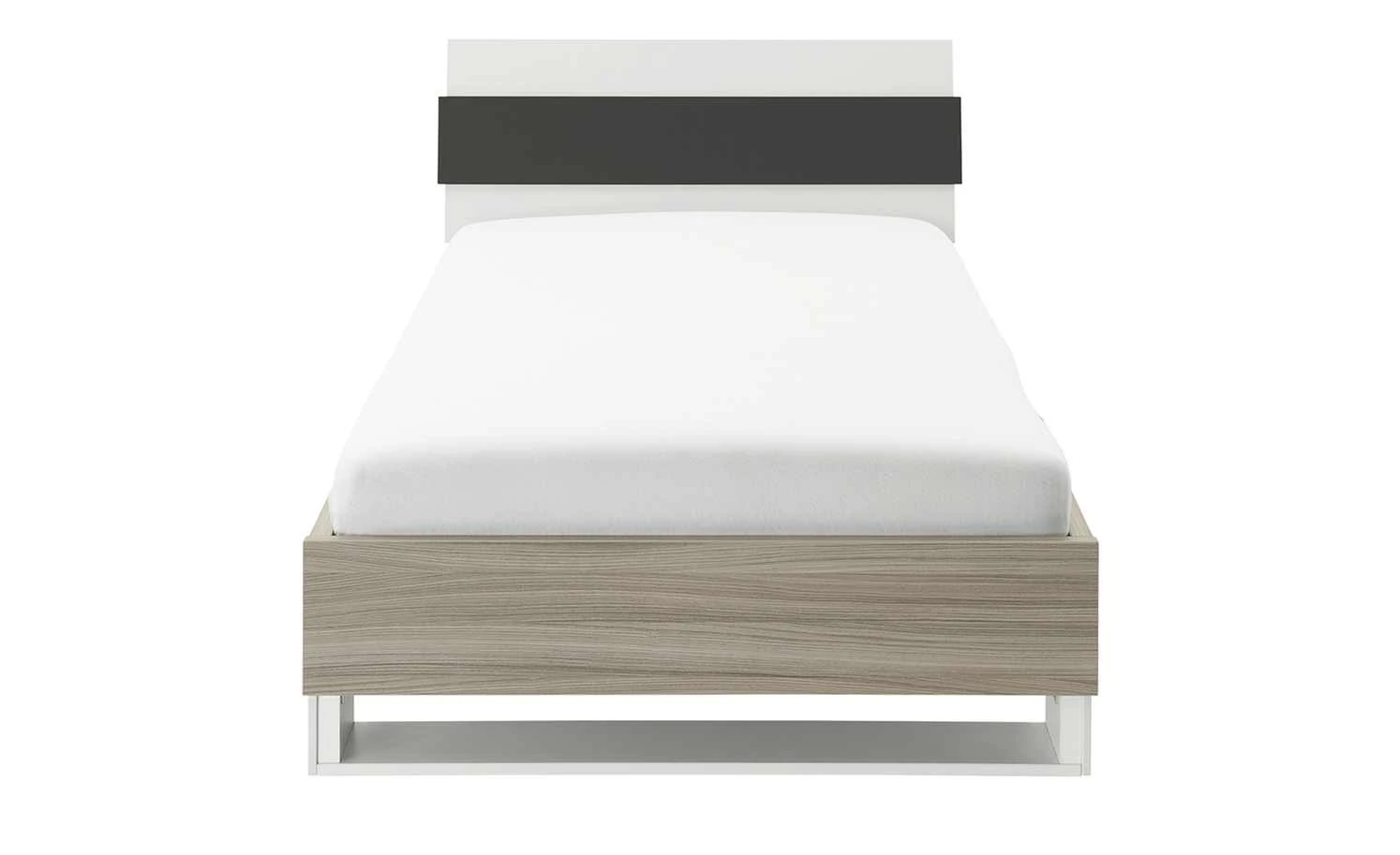 Bettgestell Holly | Treibholz (Nachbildung) / Weiß / Anthrazit 100 cm 5 Bettgestell Holly | Treibholz (Nachbildung) / Weiß / Anthrazit 100 cm – Bild 3