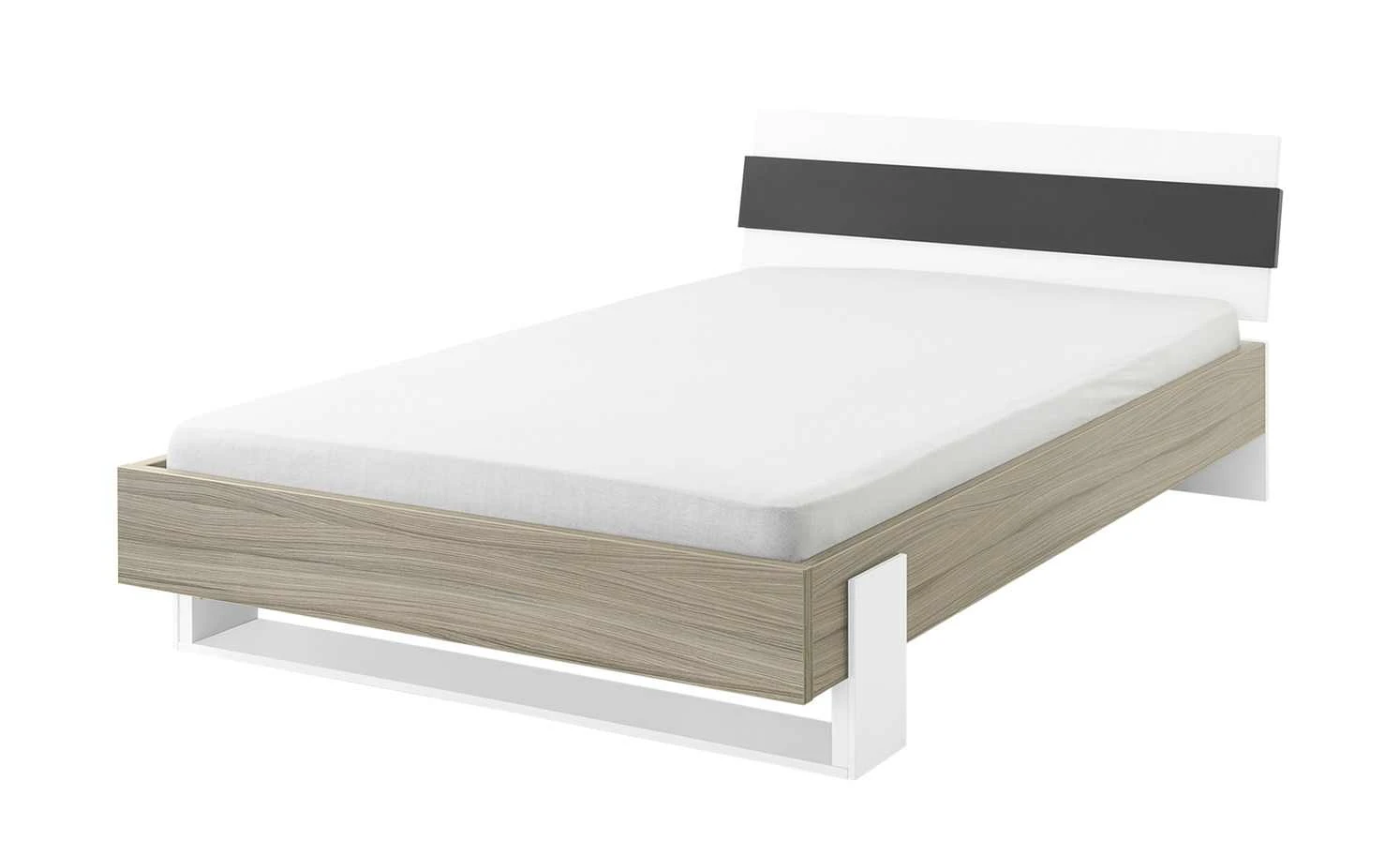 Bettgestell Holly | Treibholz (Nachbildung) / Weiß / Anthrazit 140 cm 5 Bettgestell Holly | Treibholz (Nachbildung) / Weiß / Anthrazit 140 cm – Bild 3