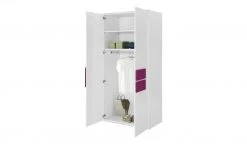Kleiderschrank, 2-türig Holly | Weiß / Fuchsia 101,3|cm -Kindermöbel Verkaufsladen 11117342 3 201811271524