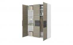 Kleiderschrank, 3-türig Holly | Weiß / Treibholz (Nachbildung) / Anthrazit ohne Spiegeltür -Kindermöbel Verkaufsladen 11117345 4 201811271524