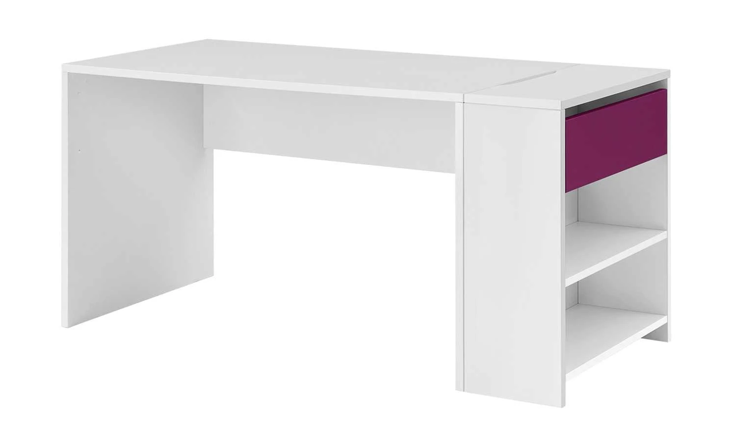 Schreibtisch-Anbauregal Holly | Weiß / Fuchsia 5 Schreibtisch-Anbauregal Holly | Weiß / Fuchsia – Bild 3