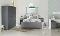 Kleiderschrank Miami | Hellgrau 3|Stück