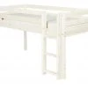 FLEXA Halbhohes Bett Flexa Classic | Kiefer Weiß senkrechte Leiter 90x200 cm -Kindermöbel Verkaufsladen 11118517 1 201811271533