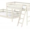 FLEXA Mittelhohes Kombibett Flexa Classic | Kiefer Weiß Schrägleiter -Kindermöbel Verkaufsladen 11118530 2 201811271533
