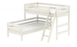 FLEXA Mittelhohes Kombibett Flexa Classic | Kiefer Weiß Schrägleiter -Kindermöbel Verkaufsladen 11118530 3 201811271533