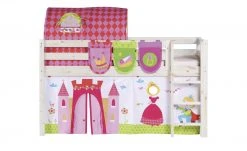 FLEXA Halbhohes Bett Flexa Classic | Kiefer Weiß senkrechte Leiter 140x200 cm -Kindermöbel Verkaufsladen 11118537 1 201811271533