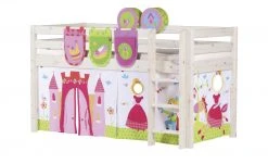 FLEXA Halbhohes Bett Flexa Classic | Kiefer Weiß senkrechte Leiter 140x200 cm -Kindermöbel Verkaufsladen 11118537 4 201811271533