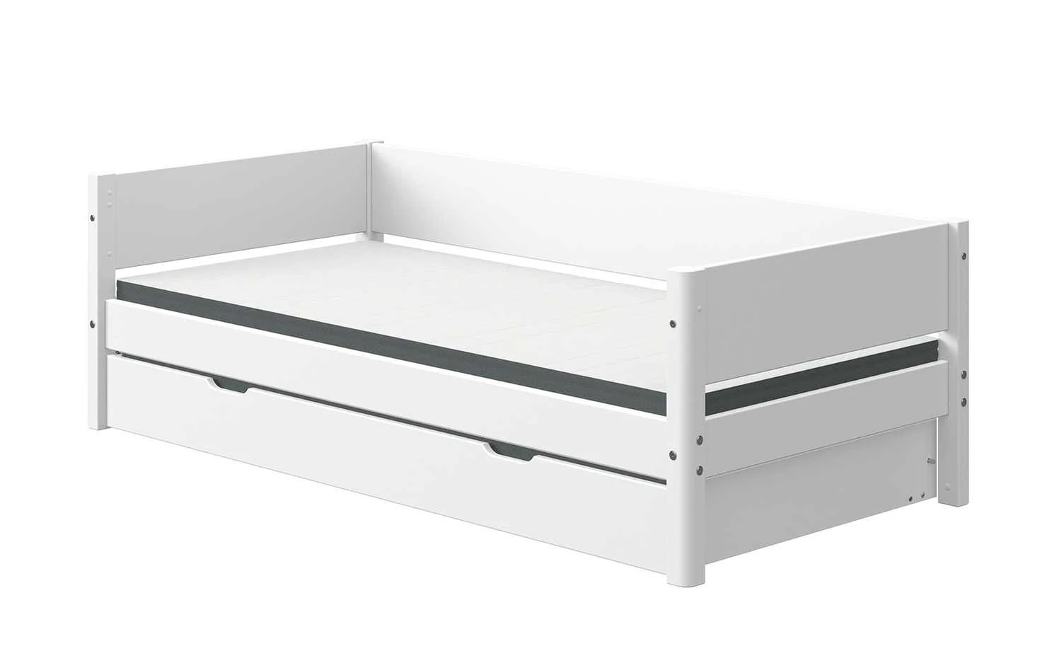 FLEXA Bett mit Ausziehbett Flexa White | Weiß 3 FLEXA Bett mit Ausziehbett Flexa White | Weiß
