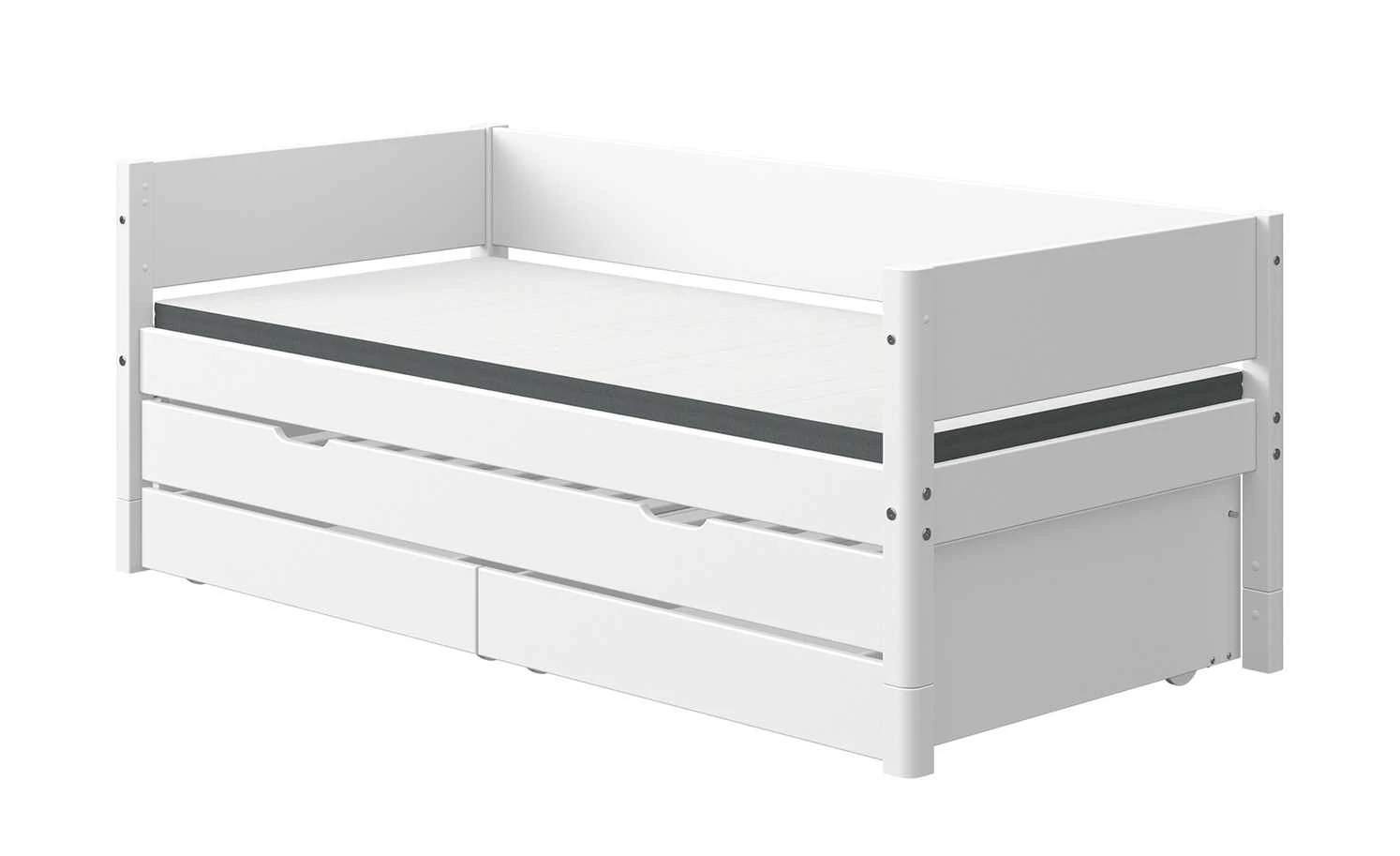 FLEXA Bett mit Ausziehbett und 2 Schubkästen Flexa White | Weiß 8 FLEXA Bett mit Ausziehbett und 2 Schubkästen Flexa White | Weiß – Bild 6