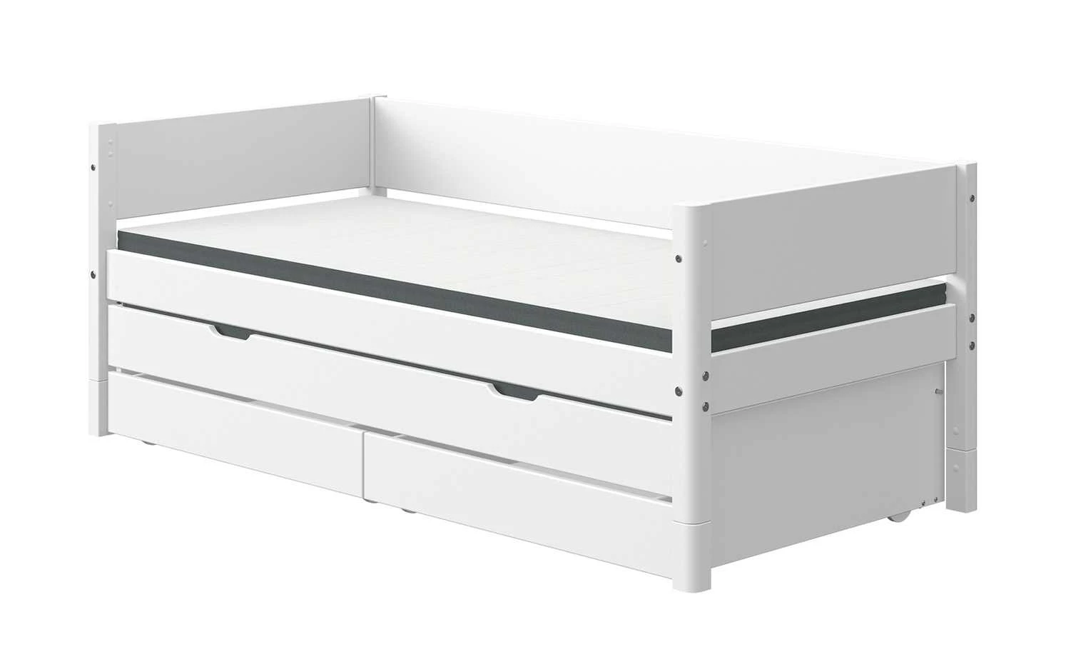 FLEXA Bett mit Ausziehbett und 2 Schubkästen Flexa White | Weiß 9 FLEXA Bett mit Ausziehbett und 2 Schubkästen Flexa White | Weiß – Bild 7