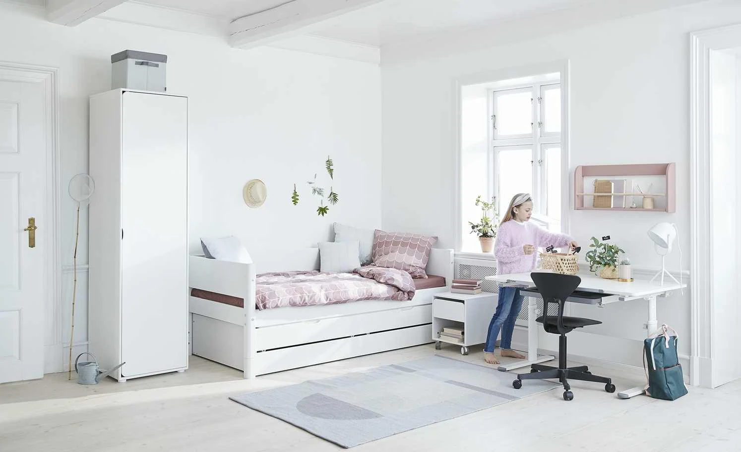 FLEXA Bett mit Ausziehbett und 2 Schubkästen Flexa White | Weiß 6 FLEXA Bett mit Ausziehbett und 2 Schubkästen Flexa White | Weiß – Bild 4