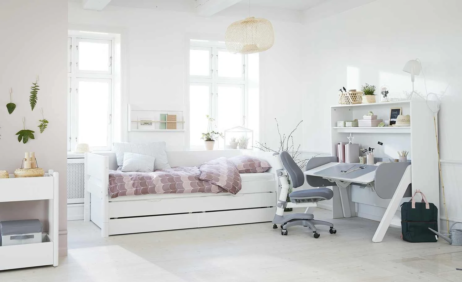FLEXA Bett mit Ausziehbett und 2 Schubkästen Flexa White | Weiß 5 FLEXA Bett mit Ausziehbett und 2 Schubkästen Flexa White | Weiß – Bild 3