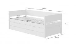 FLEXA Bett mit Ausziehbett und 2 Schubkästen Flexa White | Weiß 21 FLEXA Bett mit Ausziehbett und 2 Schubkästen Flexa White | Weiß -Kindermöbel Verkaufsladen 11118723 8 202111252244