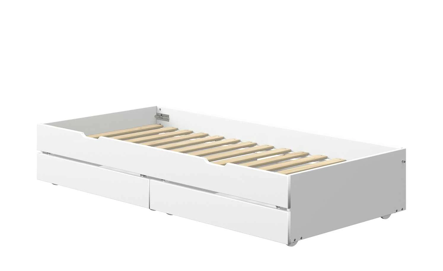 FLEXA Bett mit Ausziehbett und 2 Schubkästen Flexa White | Weiß 10 FLEXA Bett mit Ausziehbett und 2 Schubkästen Flexa White | Weiß – Bild 8