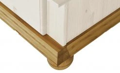 Kleiderschrank, 2-türig Bornholm | Kiefer Weiß / Kiefer antikfarben durchgehende gemusterte Tür -Kindermöbel Verkaufsladen 11119508 4 202008312241