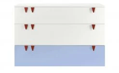 now! by hülsta minimo Kommode Minimo | Ausführung 3 (3 Schübe) 135,2|cm Weiß / Hellblau -Kindermöbel Verkaufsladen 11119730 3 201901221137