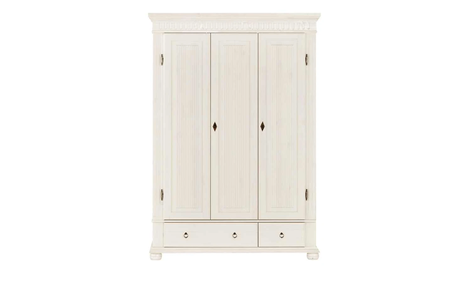 Kleiderschrank, 3-türig Bornholm | Kiefer Weiß 7 Kleiderschrank, 3-türig Bornholm | Kiefer Weiß – Bild 5