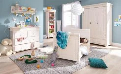 Kleiderschrank, 3-türig Bornholm | Kiefer Weiß