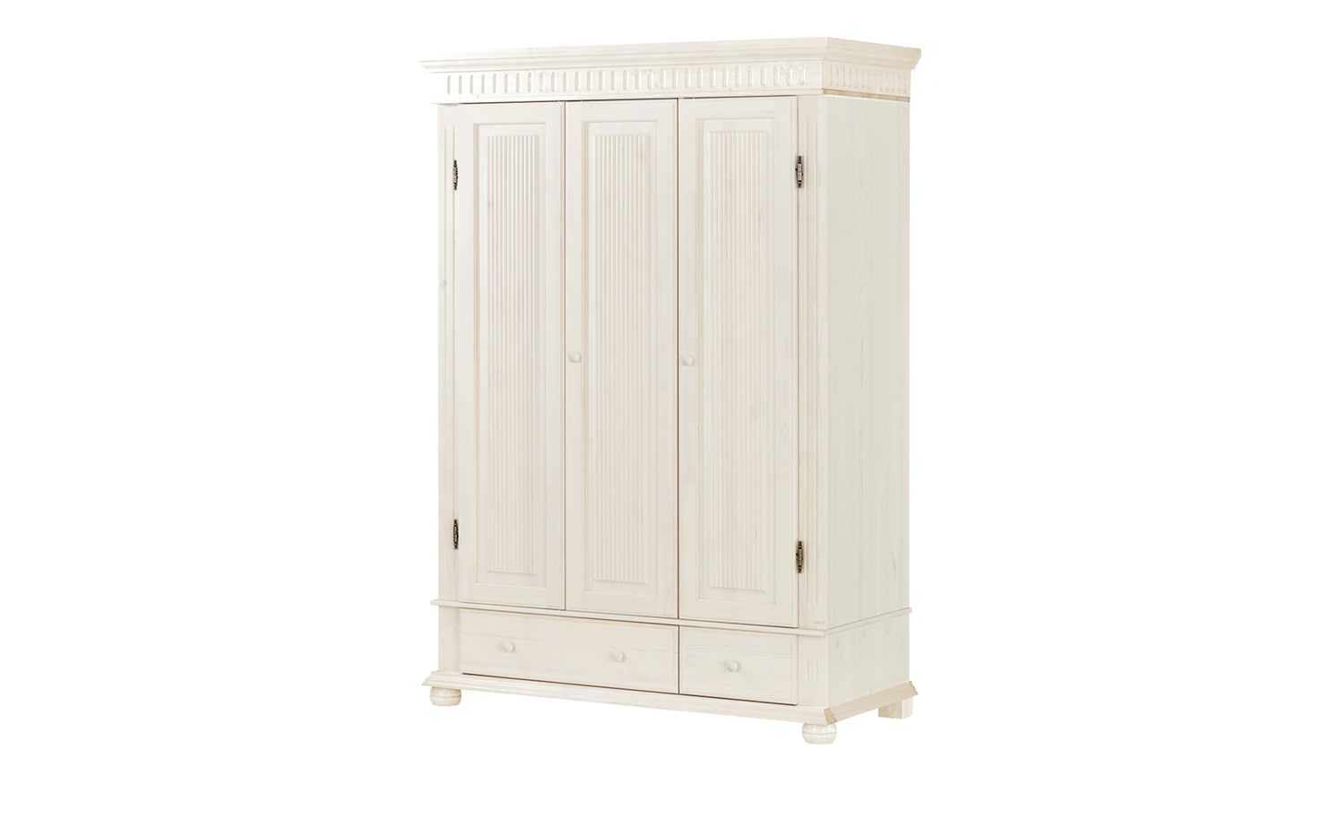 Kleiderschrank, 3-türig Bornholm | Kiefer Weiß 5 Kleiderschrank, 3-türig Bornholm | Kiefer Weiß – Bild 3