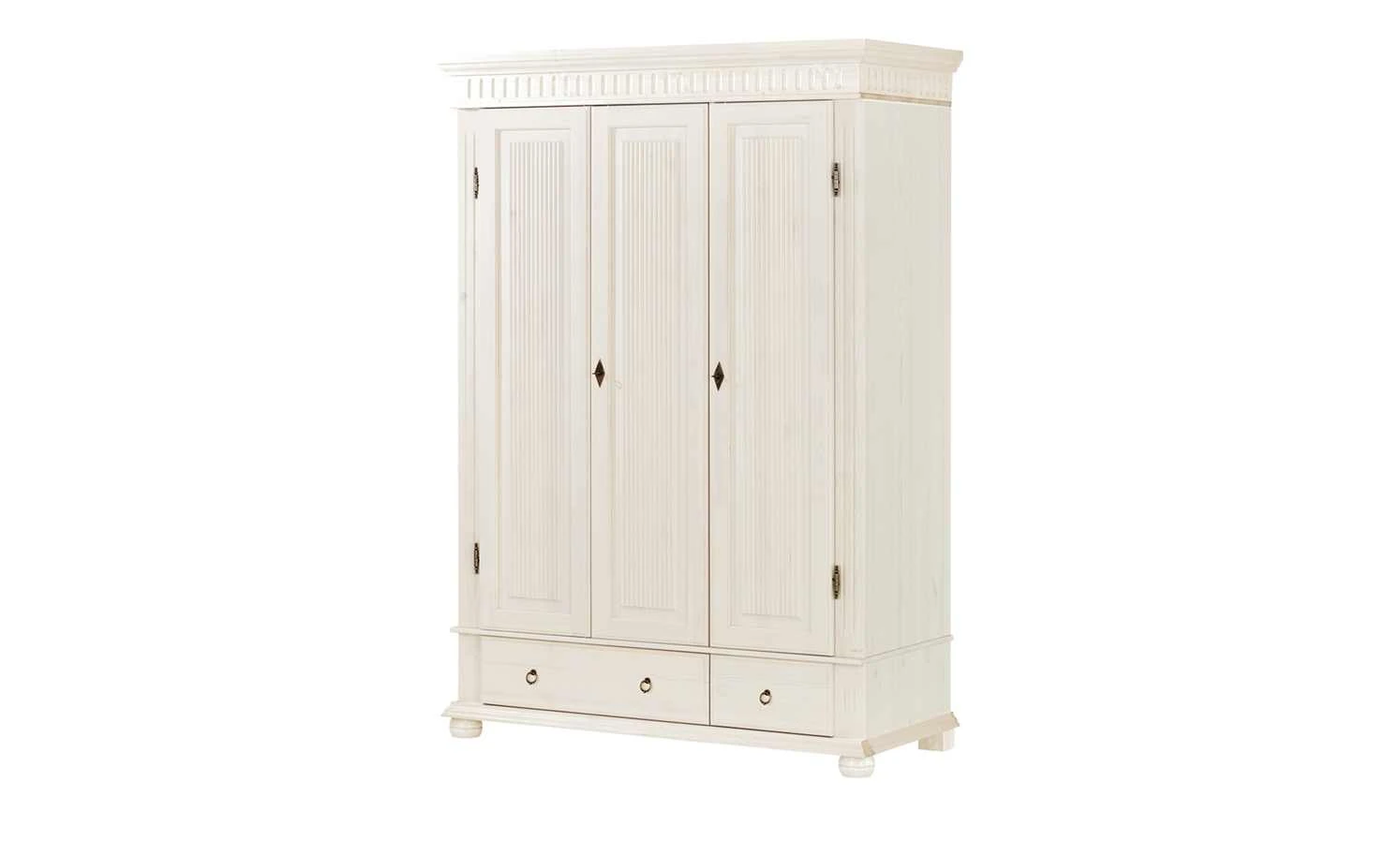 Kleiderschrank, 3-türig Bornholm | Kiefer Weiß 11 Kleiderschrank, 3-türig Bornholm | Kiefer Weiß – Bild 9