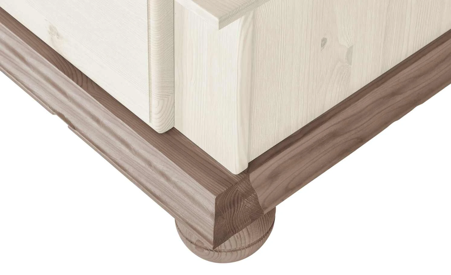 Kleiderschrank, 2-türig Bornholm | Kiefer Weiß / Kiefer lavafarben durchgehende gemusterte Tür 7 Kleiderschrank, 2-türig Bornholm | Kiefer Weiß / Kiefer lavafarben durchgehende gemusterte Tür – Bild 5