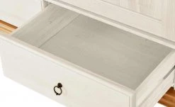 Kleiderschrank, 2-türig Bornholm | Kiefer Weiß / Kiefer antikfarben geteilte gemusterte Tür -Kindermöbel Verkaufsladen 11119777 10 201901221138