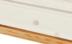 Kleiderschrank, 2-türig Bornholm | Kiefer Weiß / Kiefer antikfarben geteilte gemusterte Tür -Kindermöbel Verkaufsladen 11119777 11 201901221138