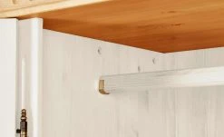 Kleiderschrank, 2-türig Bornholm | Kiefer Weiß / Kiefer antikfarben geteilte gemusterte Tür -Kindermöbel Verkaufsladen 11119777 9 201901221138