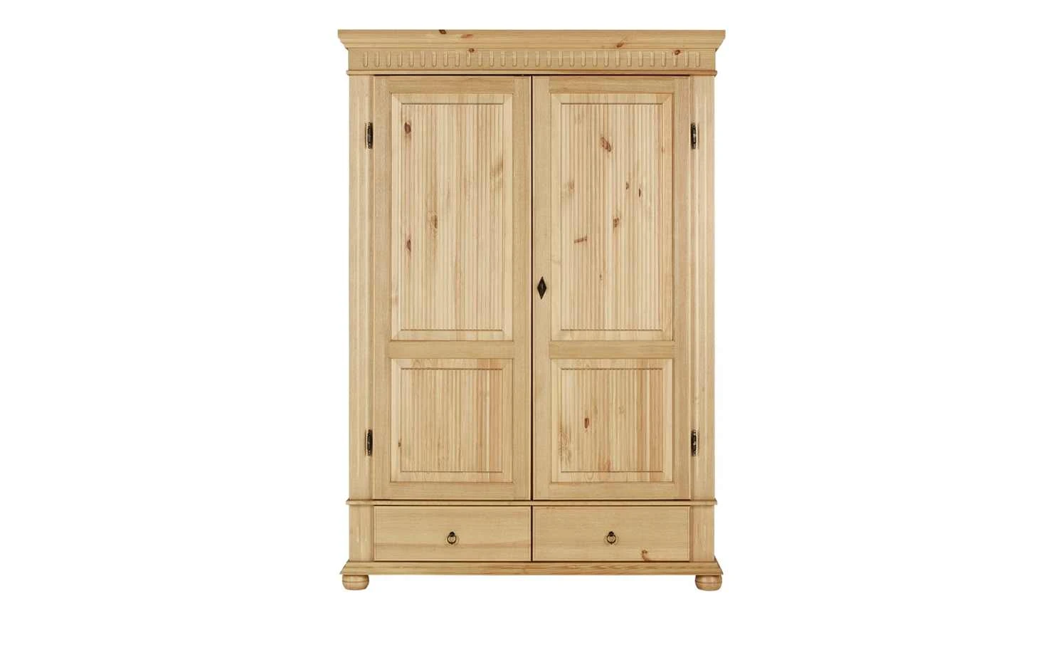 Kleiderschrank, 2-türig Bornholm | Kiefer antikbrushfarben geteilte gemusterte Tür 13 Kleiderschrank, 2-türig Bornholm | Kiefer antikbrushfarben geteilte gemusterte Tür – Bild 11