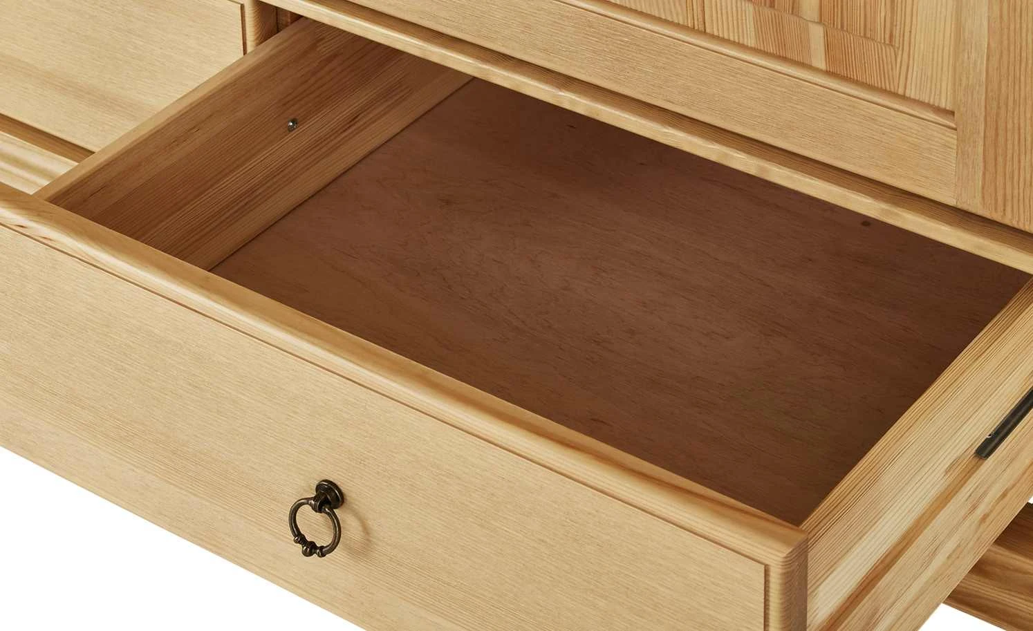 Kleiderschrank, 2-türig Bornholm | Kiefer antikbrushfarben geteilte gemusterte Tür 10 Kleiderschrank, 2-türig Bornholm | Kiefer antikbrushfarben geteilte gemusterte Tür – Bild 8