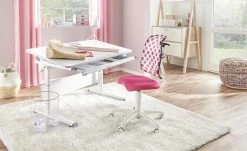 PAIDI Kinder- und Jugenddrehstuhl Sino | Brombeere (Pink) / Weiß