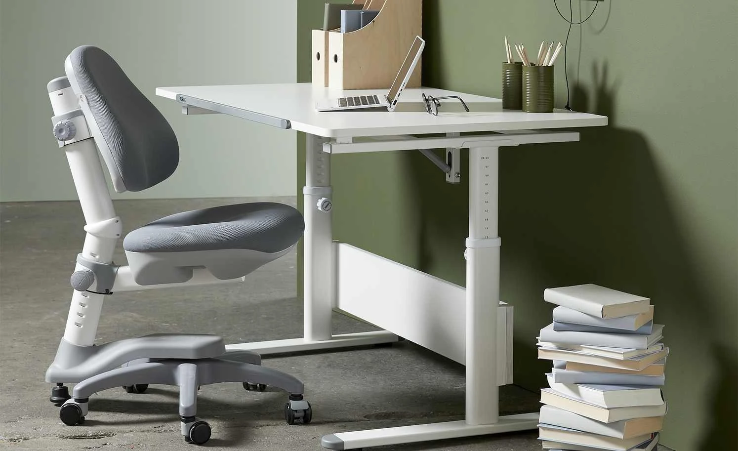 FLEXA Schüler-Schreibtischstuhl Novo | Mountain Grey (Grau) 4 FLEXA Schüler-Schreibtischstuhl Novo | Mountain Grey (Grau) – Bild 2