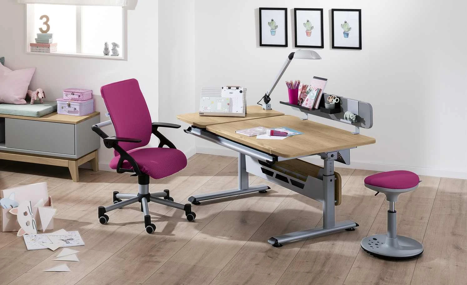 PAIDI Schülerschreibtisch Diego GT | Eiche Nebraska (Nachbildung) / Grau 3 PAIDI Schülerschreibtisch Diego GT | Eiche Nebraska (Nachbildung) / Grau