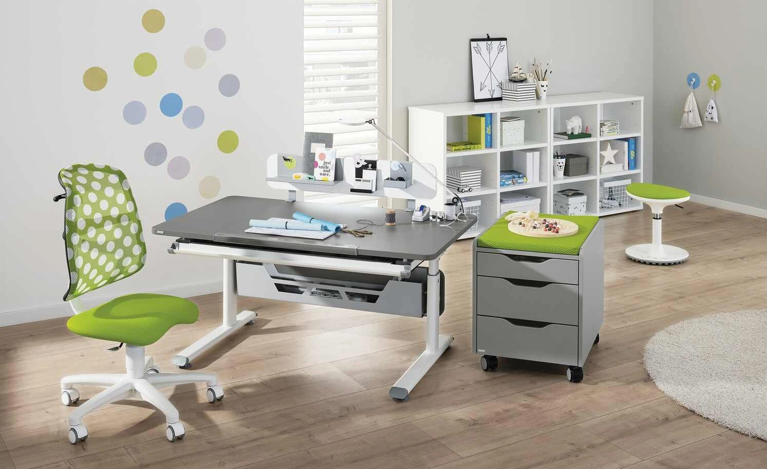 PAIDI Schülerschreibtisch Diego | Schiefergrau / Weiß 3 PAIDI Schülerschreibtisch Diego | Schiefergrau / Weiß