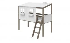 FLEXA Halbhochbett-Gestell Flexa Classic Haus | Kiefer Terra / Weiß Kiefer Terra