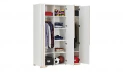 Kleiderschrank Soe | 145,5|cm Weiß / Buche -Kindermöbel Verkaufsladen 12111414 10 201908292234