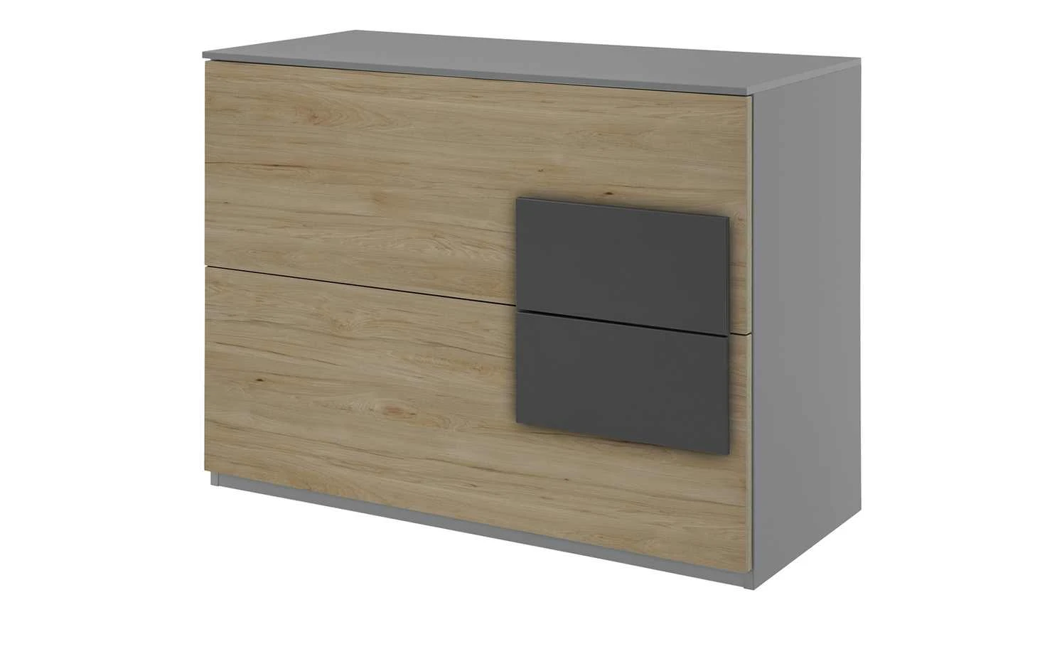 Kommode Holly | Mittelgrau / Hickory (Nachbildung) / Anthrazit 3 Kommode Holly | Mittelgrau / Hickory (Nachbildung) / Anthrazit