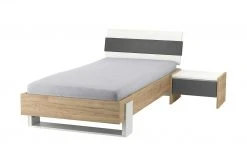 Bettgestell Holly | Weiß / Hickory (Nachbildung) / Anthrazit 90 cm -Kindermöbel Verkaufsladen 12114014 3 202001082240