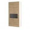 Kleiderschrank, 2-türig Holly | Weiß / Hickory (Nachbildung) / Anthrazit 101,3|cm -Kindermöbel Verkaufsladen 12114043 1 202001082240